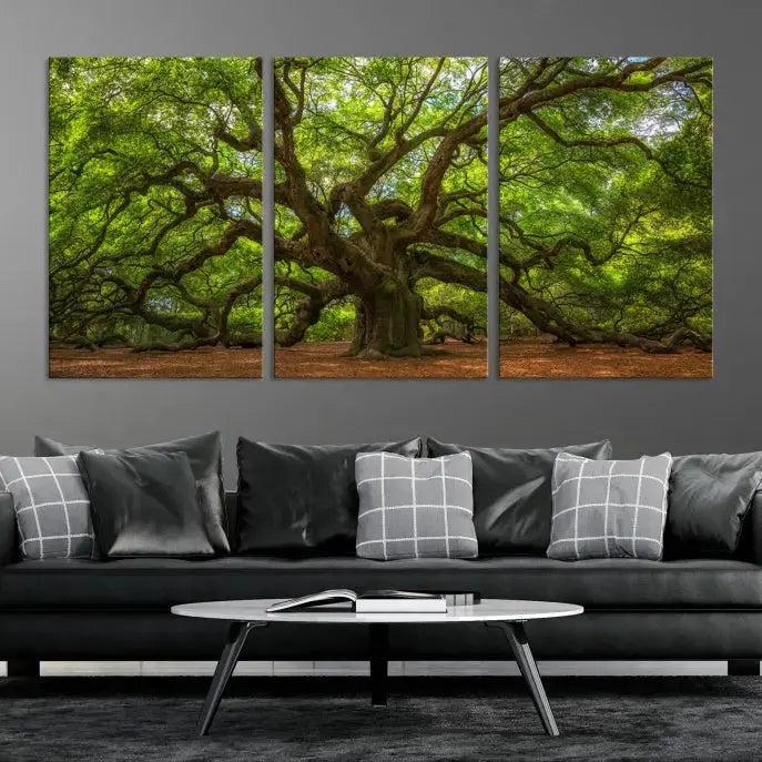 Large Angel Oak Tree Wall Art Canvas Print