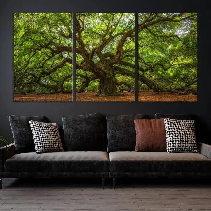 Large Angel Oak Tree Wall Art Canvas Print