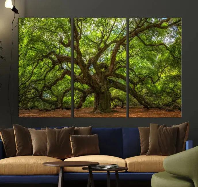 Large Angel Oak Tree Wall Art Canvas Print