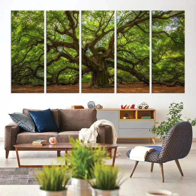 Large Angel Oak Tree Wall Art Canvas Print