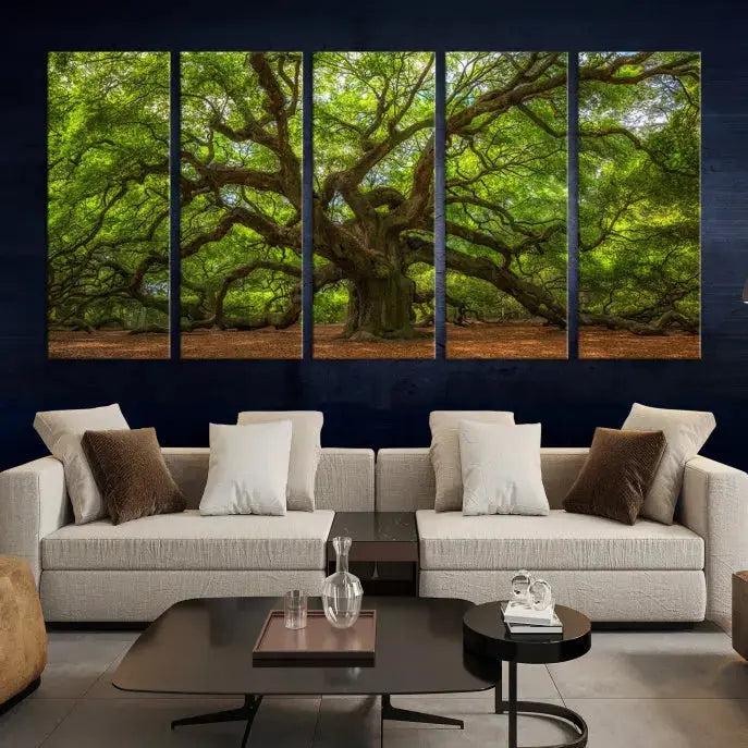 Large Angel Oak Tree Wall Art Canvas Print