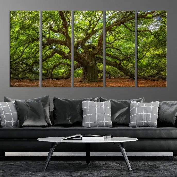 Large Angel Oak Tree Wall Art Canvas Print