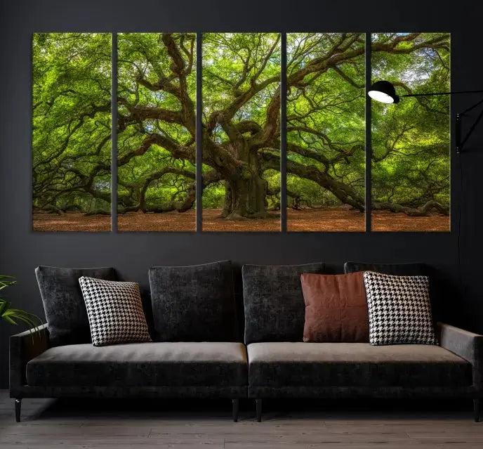 Large Angel Oak Tree Wall Art Canvas Print