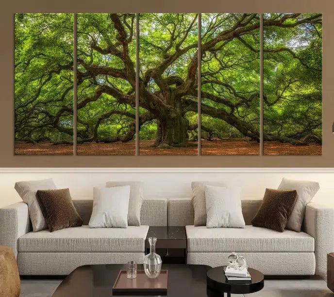 Large Angel Oak Tree Wall Art Canvas Print