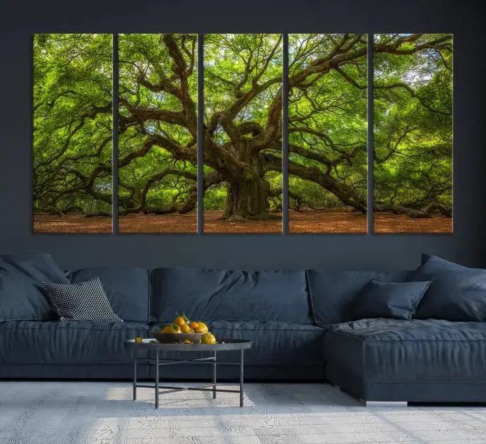 Large Angel Oak Tree Wall Art Canvas Print