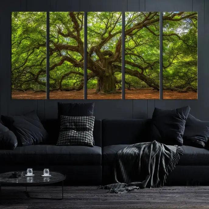 Large Angel Oak Tree Wall Art Canvas Print