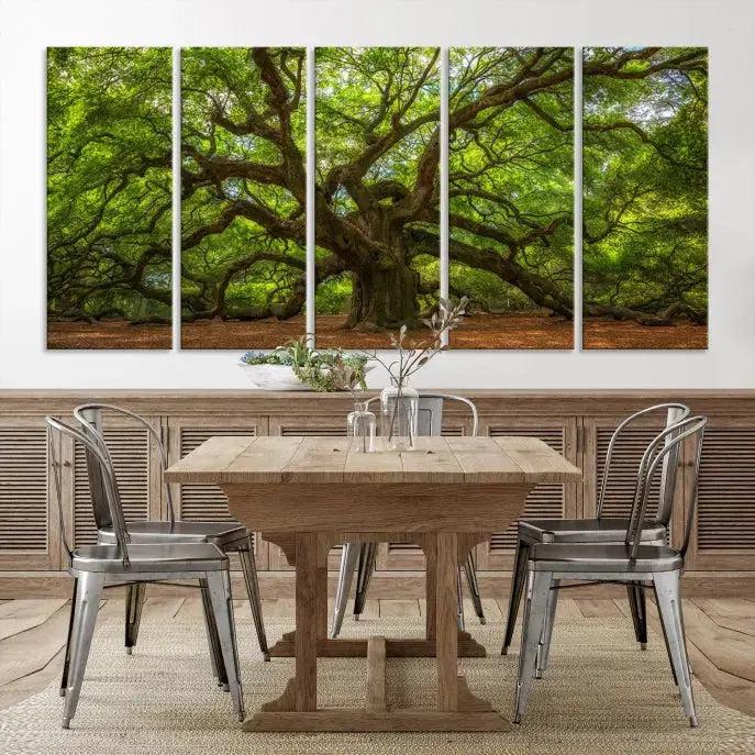 Large Angel Oak Tree Wall Art Canvas Print