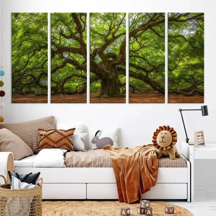 Large Angel Oak Tree Wall Art Canvas Print