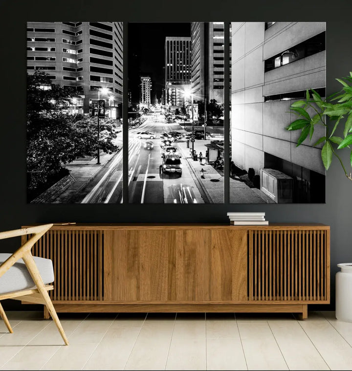 Large Baltimore Streetview Canvas Wall Art Cityscape Canvas Print Artwork