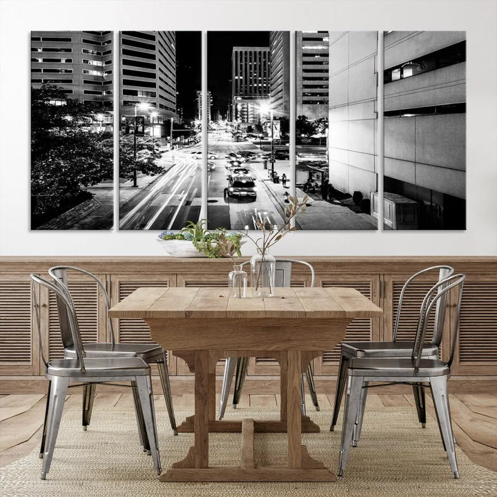 Large Baltimore Streetview Canvas Wall Art Cityscape Canvas Print Artwork