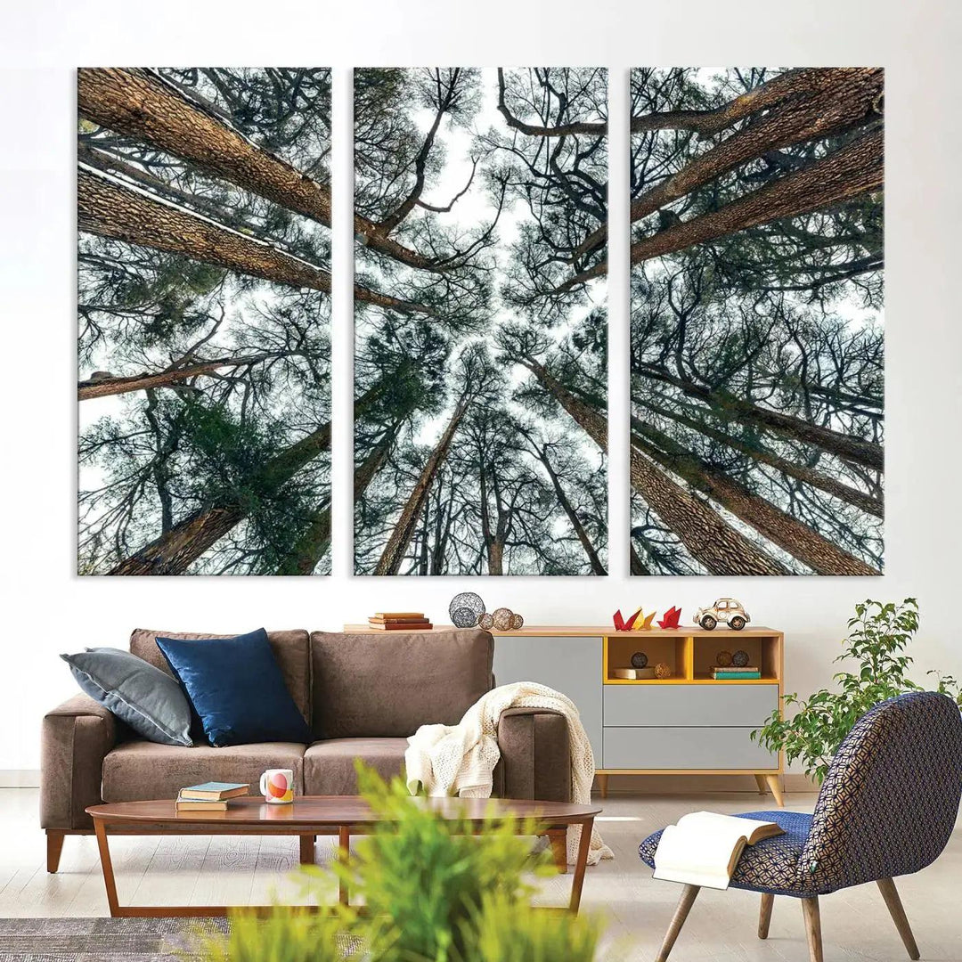 Large Big Tree and Forest Large Wall Art Canvas Print