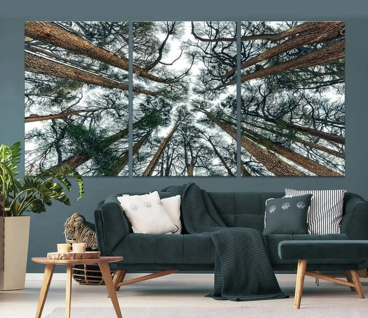 Large Big Tree and Forest Large Wall Art Canvas Print