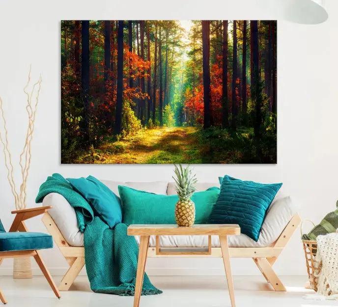 Large Calm Forest Canvas Wall Art Landscape Print