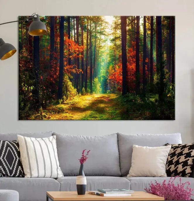 Large Calm Forest Canvas Wall Art Landscape Print