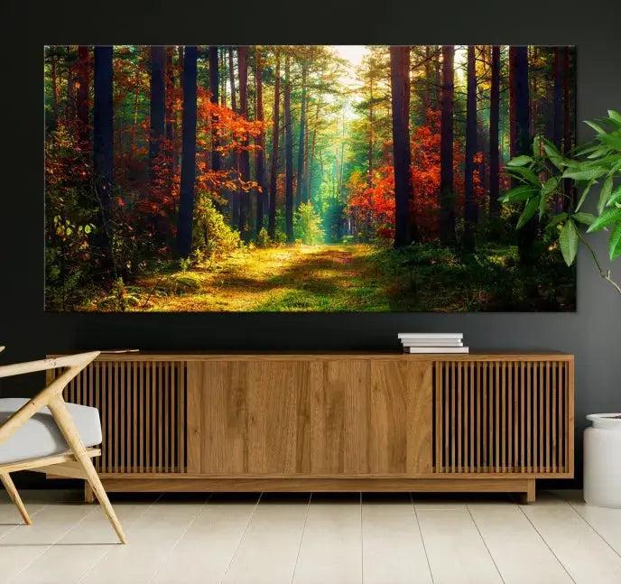 Large Calm Forest Canvas Wall Art Landscape Print