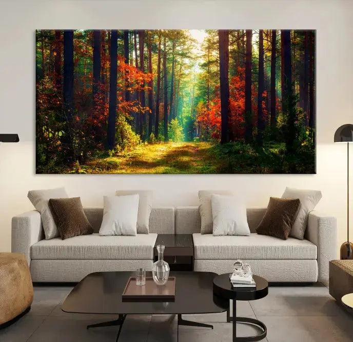 Large Calm Forest Canvas Wall Art Landscape Print