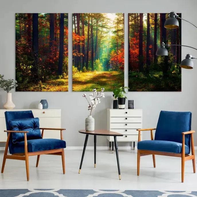 Large Calm Forest Canvas Wall Art Landscape Print