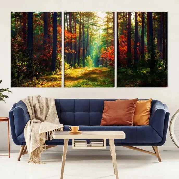 Large Calm Forest Canvas Wall Art Landscape Print