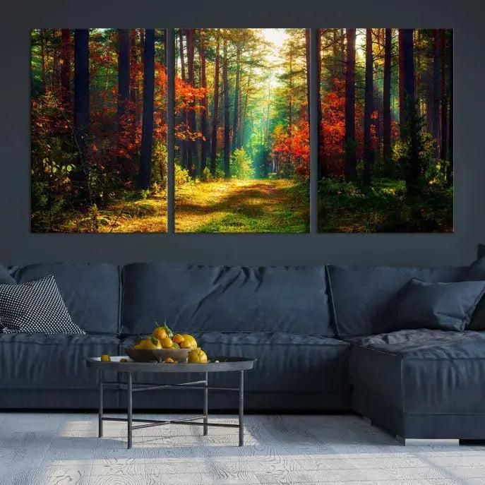 Large Calm Forest Canvas Wall Art Landscape Print