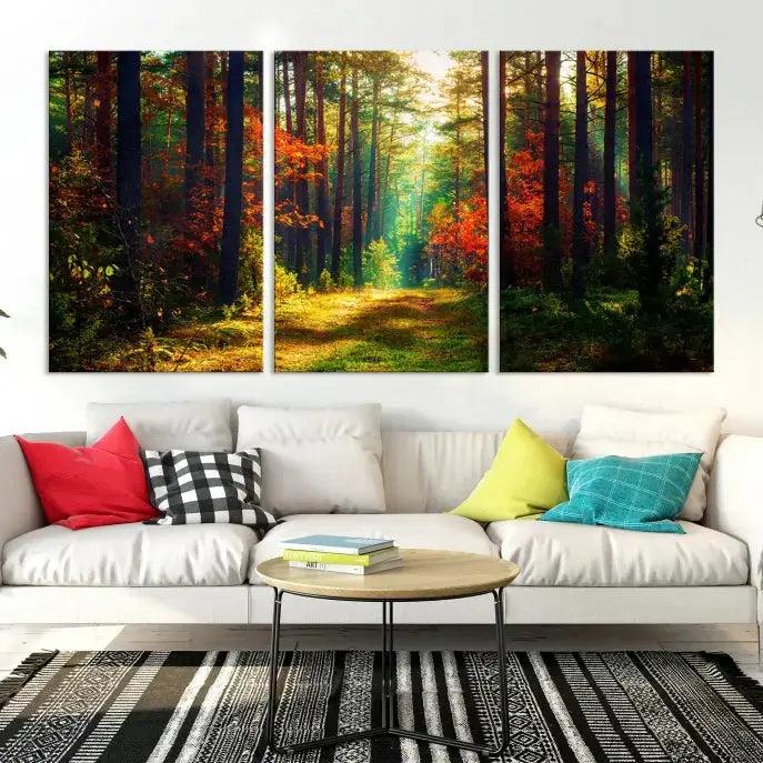 Large Calm Forest Canvas Wall Art Landscape Print