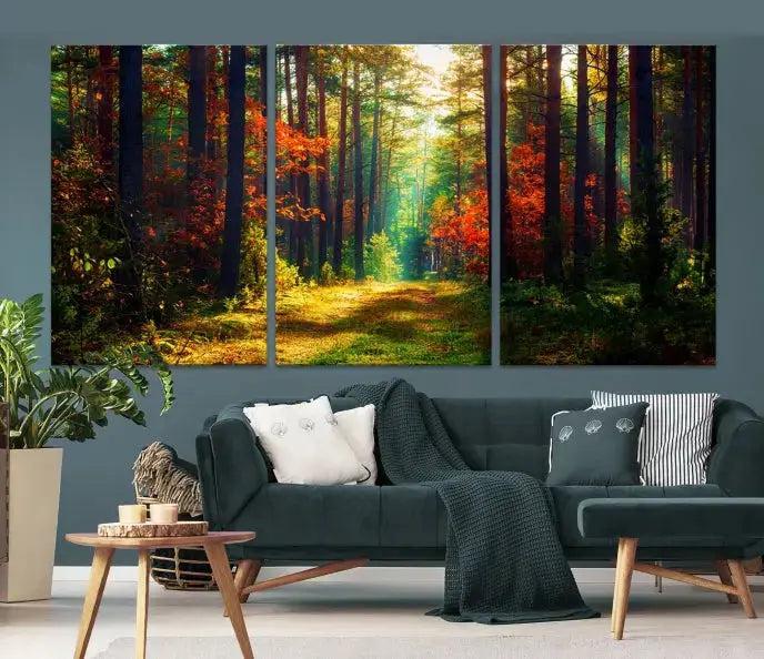 Large Calm Forest Canvas Wall Art Landscape Print