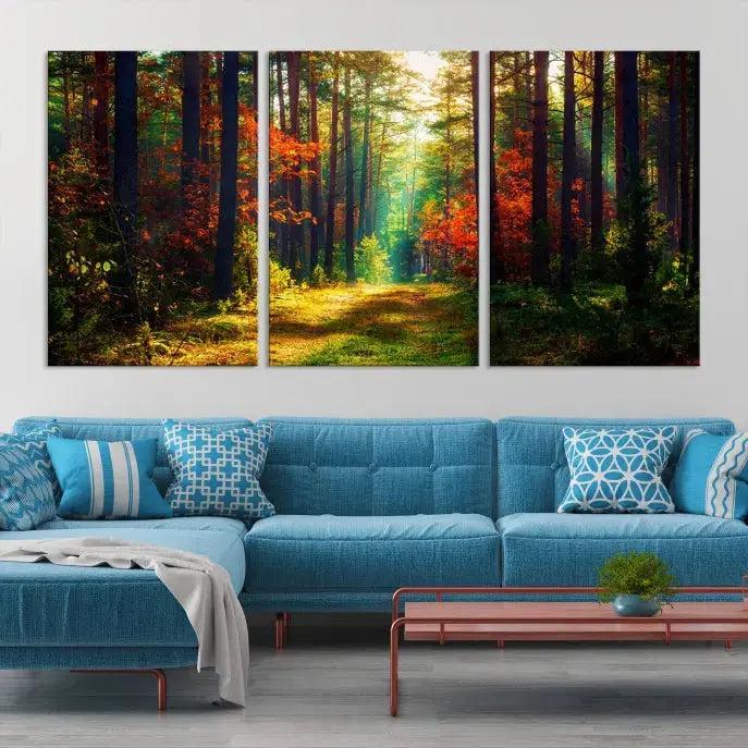 Large Calm Forest Canvas Wall Art Landscape Print