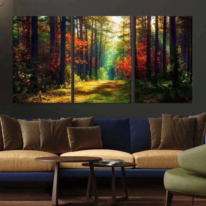 Large Calm Forest Canvas Wall Art Landscape Print