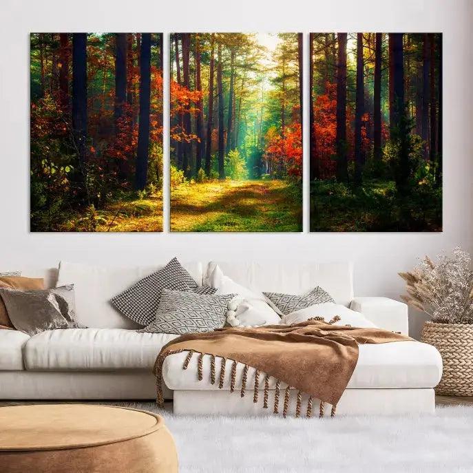 Large Calm Forest Canvas Wall Art Landscape Print