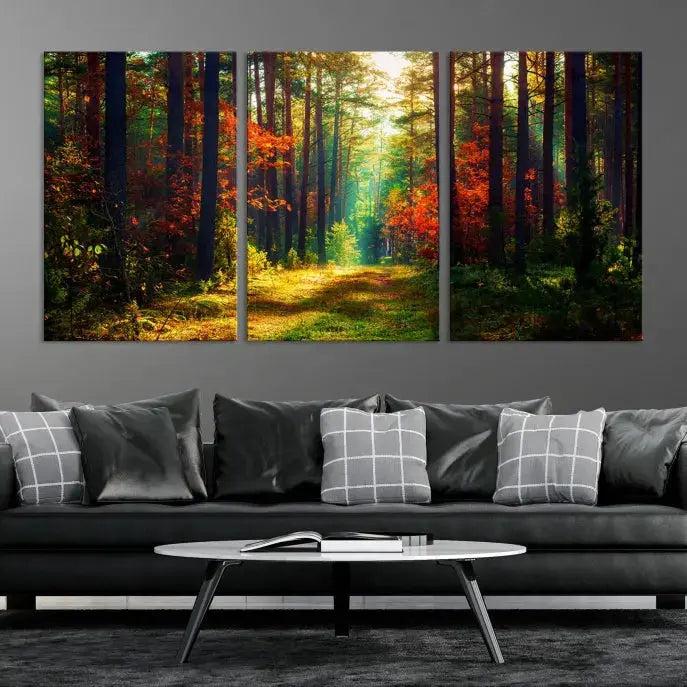 Large Calm Forest Canvas Wall Art Landscape Print