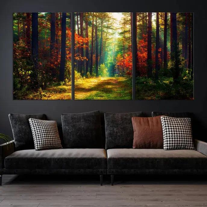 Large Calm Forest Canvas Wall Art Landscape Print