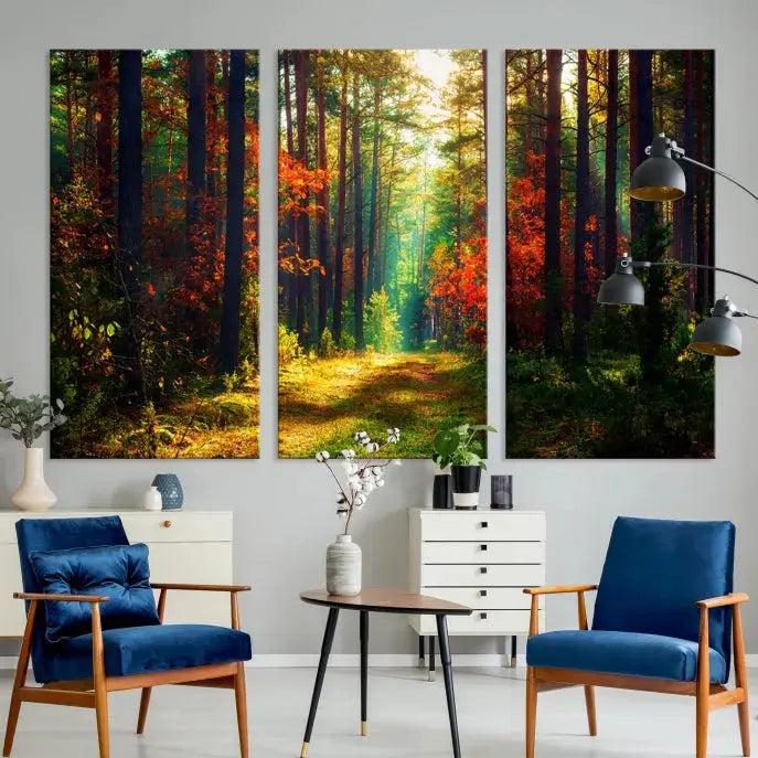 Large Calm Forest Canvas Wall Art Landscape Print