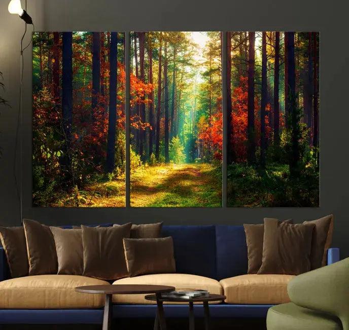 Large Calm Forest Canvas Wall Art Landscape Print