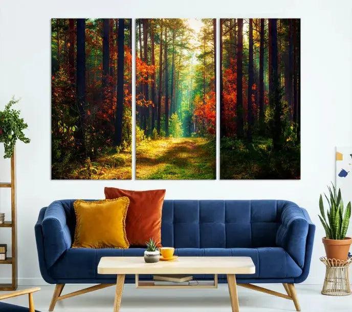 Large Calm Forest Canvas Wall Art Landscape Print