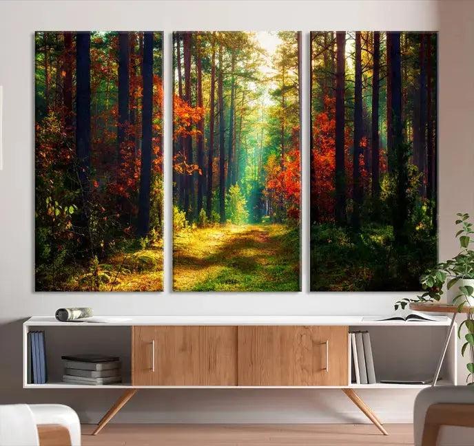 Large Calm Forest Canvas Wall Art Landscape Print