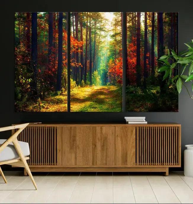 Large Calm Forest Canvas Wall Art Landscape Print