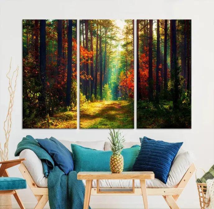 Large Calm Forest Canvas Wall Art Landscape Print