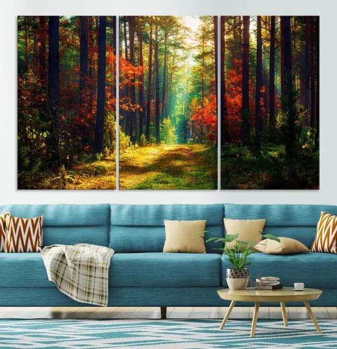 Large Calm Forest Canvas Wall Art Landscape Print