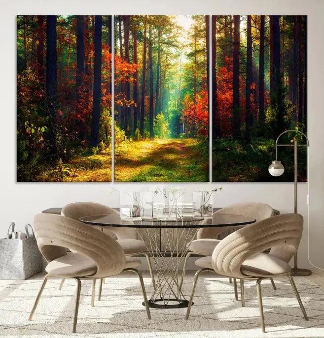 Large Calm Forest Canvas Wall Art Landscape Print