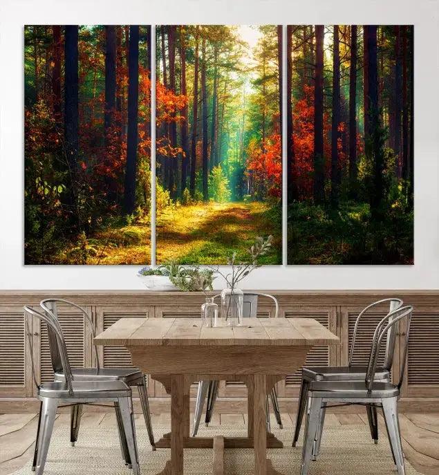 Large Calm Forest Canvas Wall Art Landscape Print