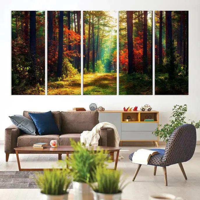 Large Calm Forest Canvas Wall Art Landscape Print