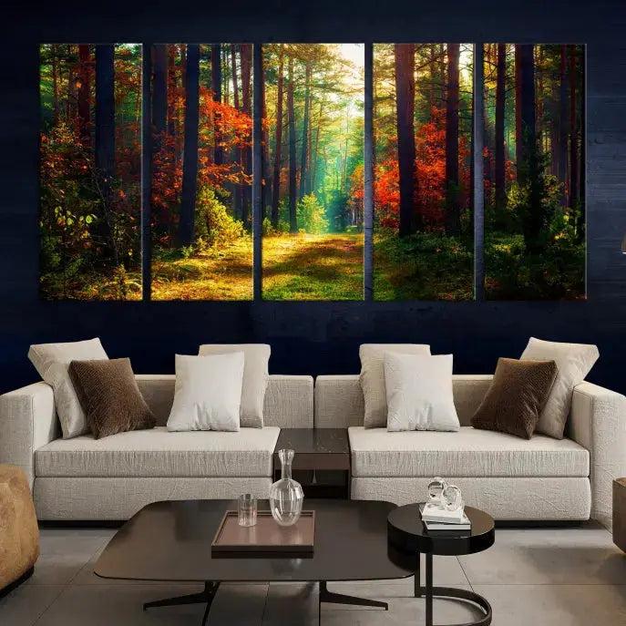 Large Calm Forest Canvas Wall Art Landscape Print