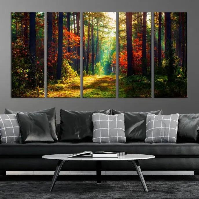 Large Calm Forest Canvas Wall Art Landscape Print