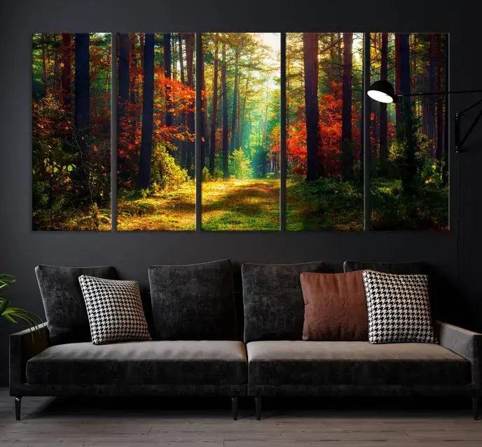 Large Calm Forest Canvas Wall Art Landscape Print