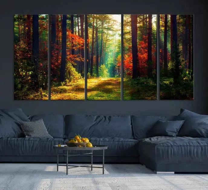 Large Calm Forest Canvas Wall Art Landscape Print