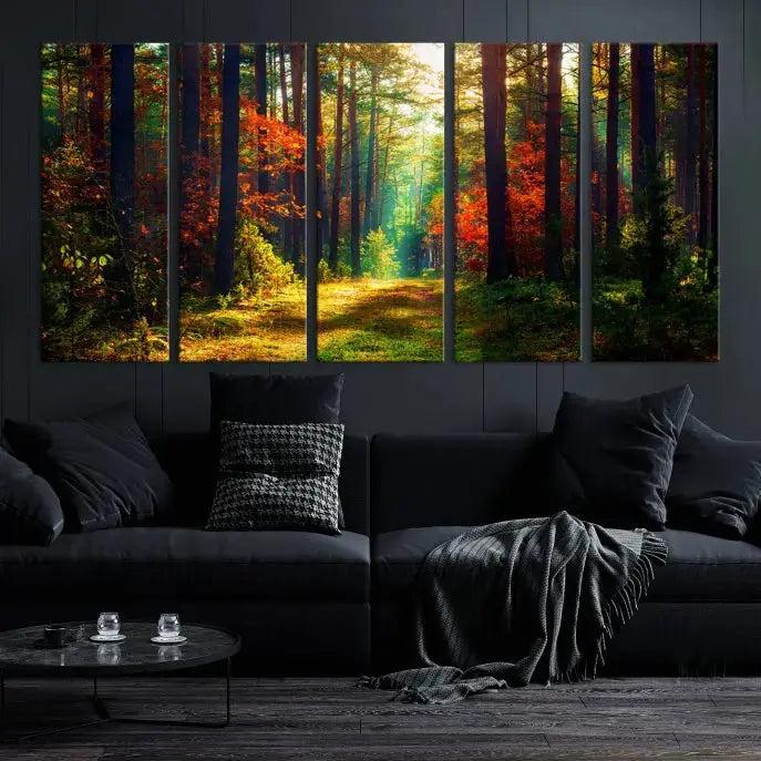 Large Calm Forest Canvas Wall Art Landscape Print