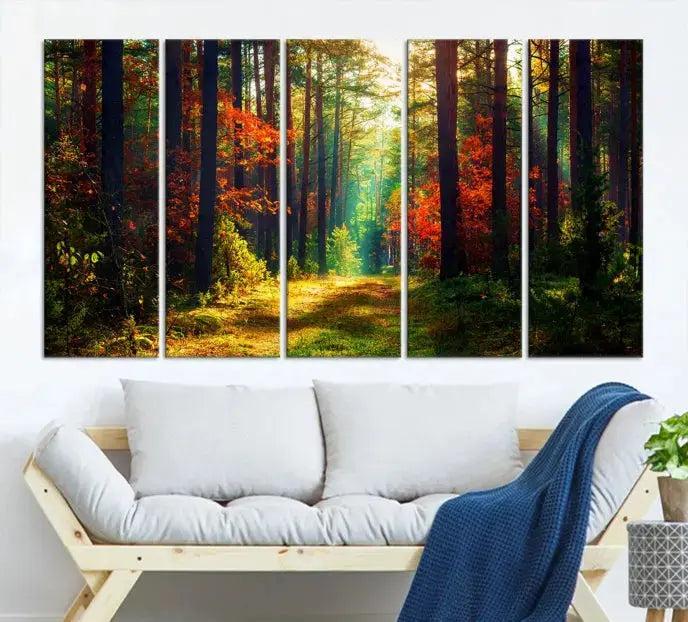 Large Calm Forest Canvas Wall Art Landscape Print