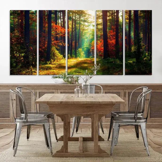 Large Calm Forest Canvas Wall Art Landscape Print