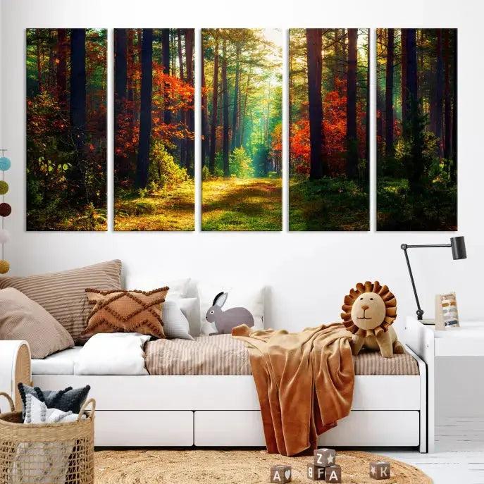 Large Calm Forest Canvas Wall Art Landscape Print