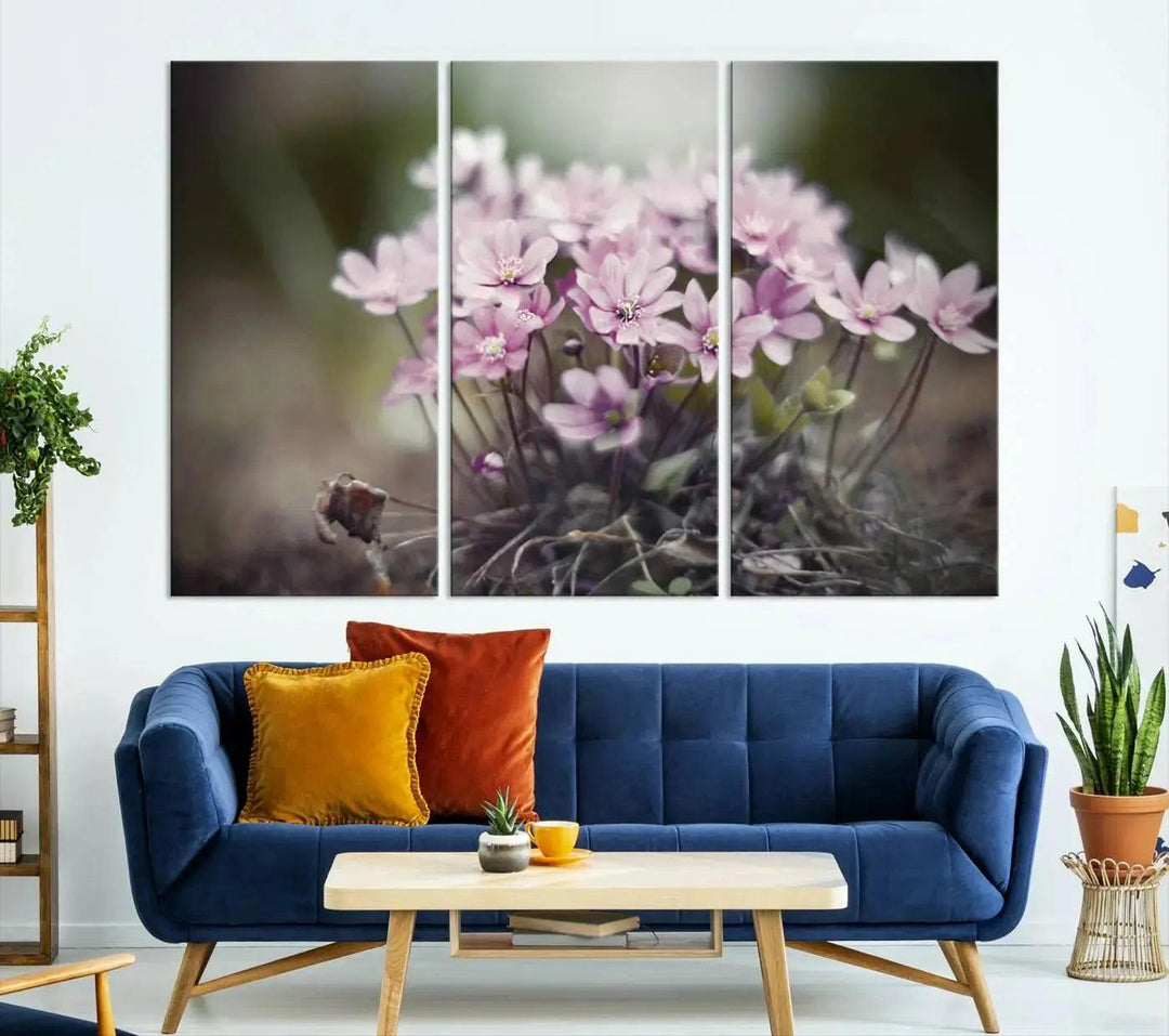 Large Floral Wall Art Canvas Print