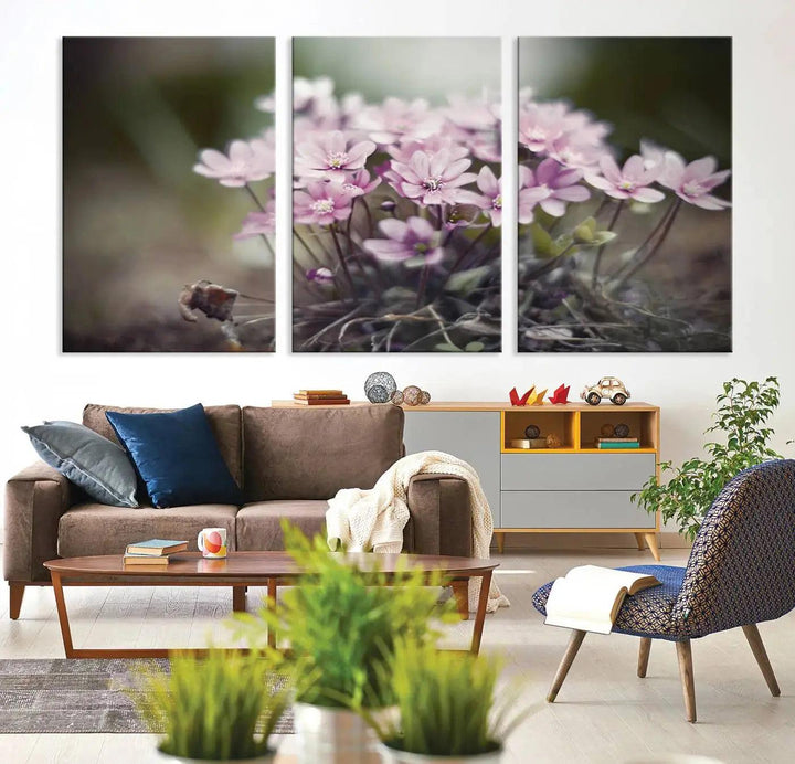 Large Floral Wall Art Canvas Print